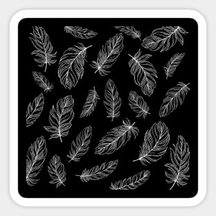 White feathers Sticker